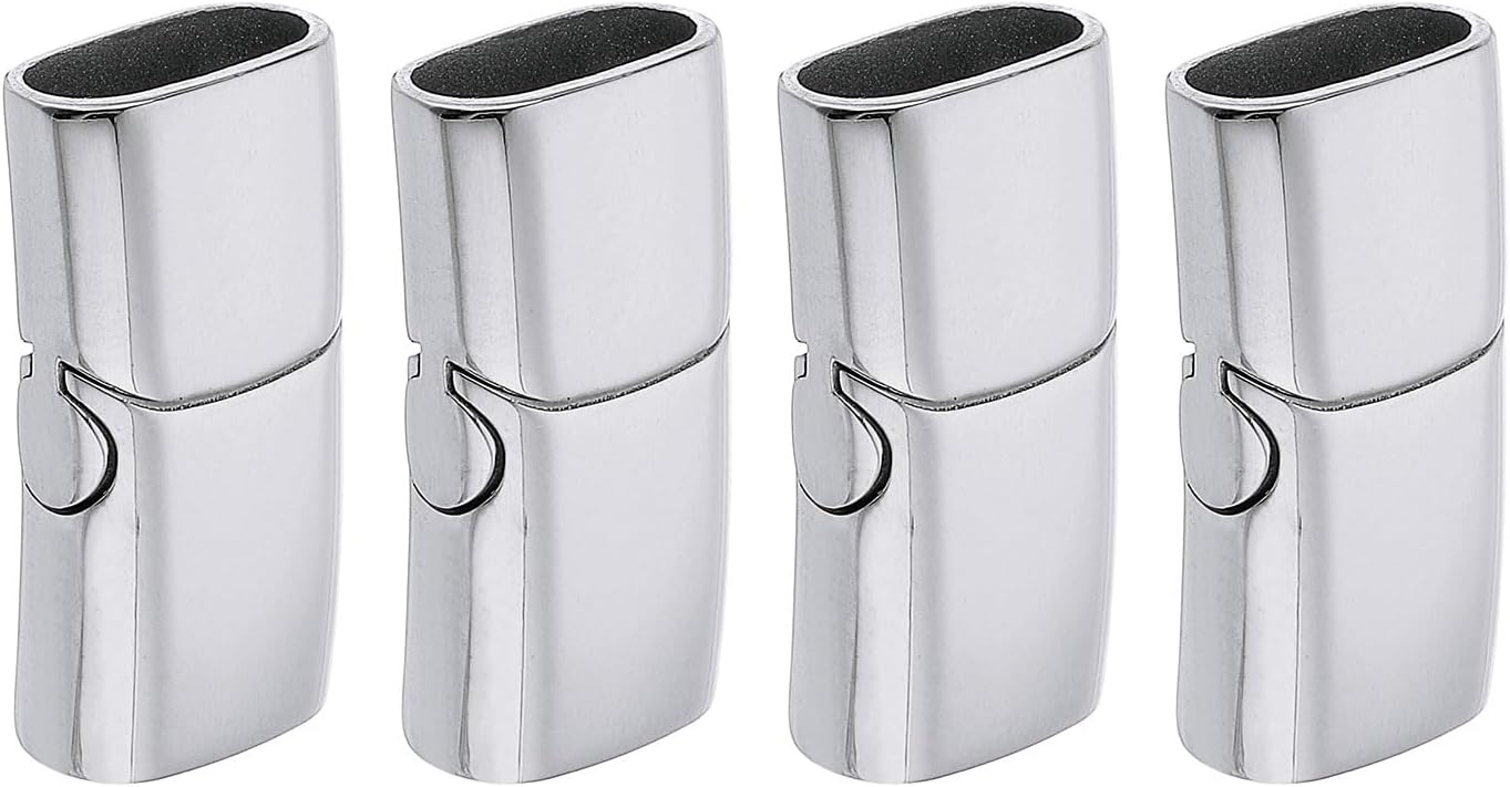 Patent Leather Shine - Stainless Steel Magnetic Clasps Hole 12*6mm