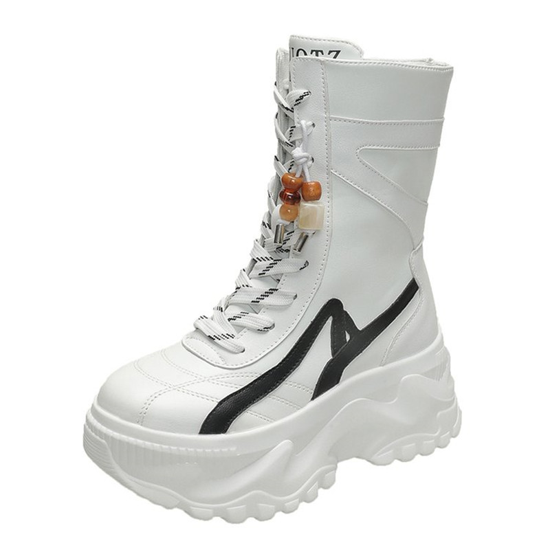 New Women 8CM Chunky Mid-Calf  - đánh giá và giá Leather Sneaker Care Kit