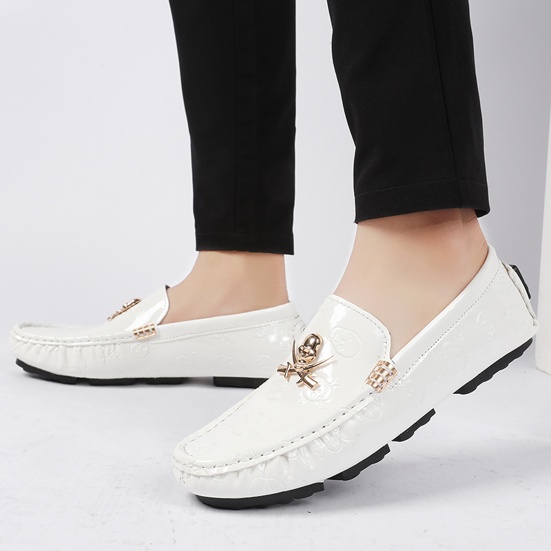 Men Quality Shoes Shine Skull  - đánh giá và giá Patent Leather Shine