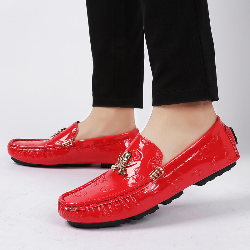 Men Quality Shoes Shine Skull  - đánh giá và giá Patent Leather Shine